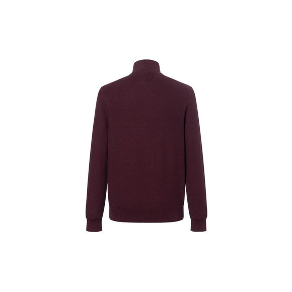 Polo Ralph Lauren Half-Zip High Neck Sweater — Classic Solid Cotton Rust Color - Picture 5 of 6